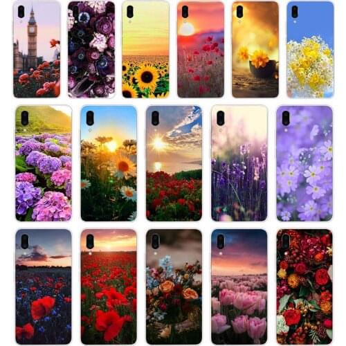 279FG Red Poppies cornflowers gift Soft Silicone Tpu Cover phone Case for Meizu Pro 7 Plus X8 C9 Pro Note 9 case