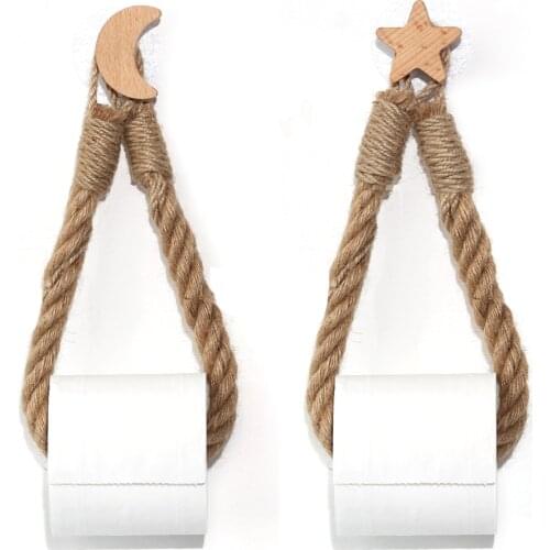 13 Styles Kitchen Roll Napkin Holders Towel Dispenser Accessory Hanging Rope Wooden Toilet Paper Holder for Bathroom Decor