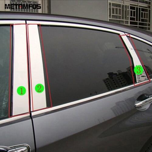 For Honda CR-V CRV 2012-2014 2015 Window B+C Pillar Cover Trim Molding Decoration Sticker Exterior Accessories Car Styling