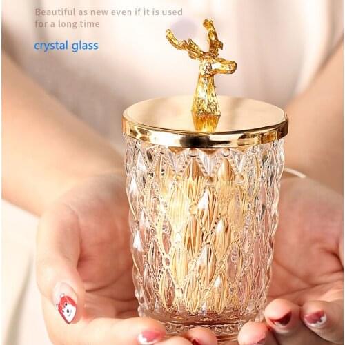 European Elk Cotton Swab Storage Tank Living Room Candy Storage Ornaments Kitchen Dried Fruit Snack Storage Storage Tank