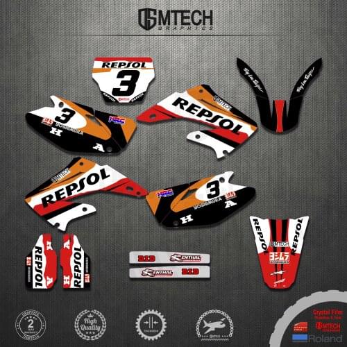 DSMTECH Graphics Stickers Decals kits For Honda 2002 2003 2004 2005 2006 2007 2008 2009 2010 2012 CR125 CR250