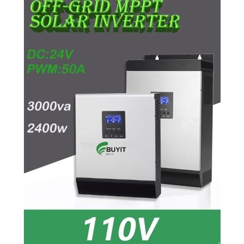3kva inversor 24v 110V off grid pure sine wave solar Inverter hybrid 50A PWM Solar Charge Controller