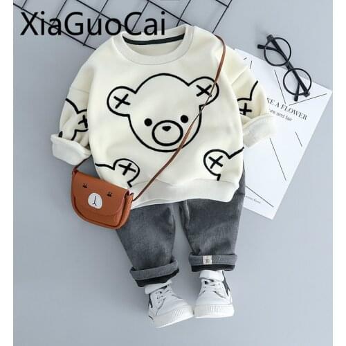 Boys Outfits Sets Boys Autumn 2018 Childrens Sports Suit Winter New Pullover Childrens Clothing Tide Toddler Boy Clothing Sets