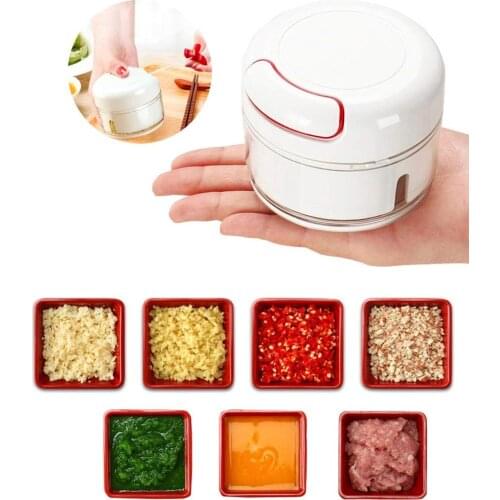 Mini Manual Garlic Chopper Ginger Grinder Food Cutter Vegetable Slicer Fruit Meat Processor Crusher Kitchen Gadgets