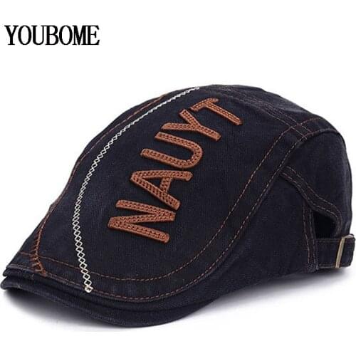 YOUBOME Fashion Berets Hat Men Women Winter Hats for Men Male Peaked Jean Denim Visors Gorras Planas Brand New Beret Caps 2018