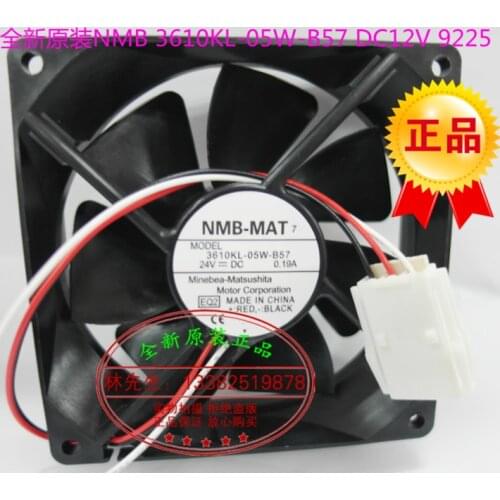 NEW NMB-MAT NMB 3610KL-05W-B57 DC24V 9225 waterproof 0.19A cooling fan