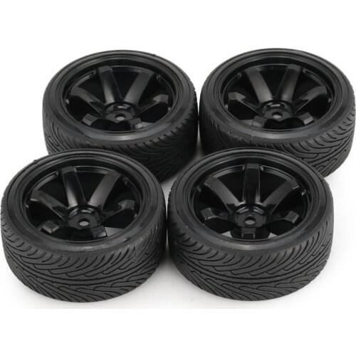 AUSTAR AX 4pcs 64mm Hard Plastic Rim Tyre Tire Wheel for 1/10 RC Drift Car Model HSP HPI Component Spare Parts RC Accessories