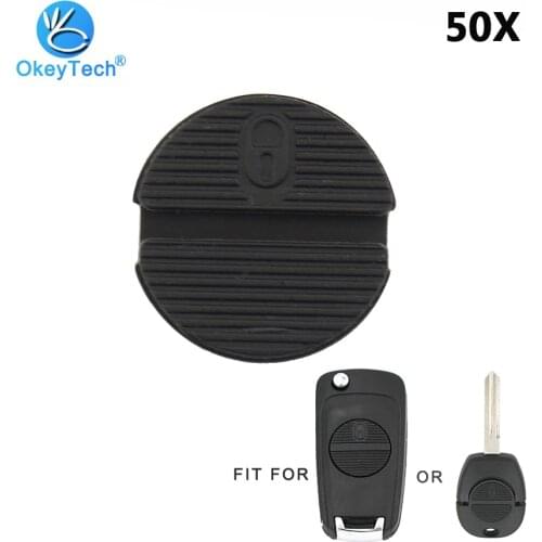 OkeyTech 50PCS/LOT New Replacement Rubber Button Pad Remote Key fob 2 Buttons for Nissan Nats Euro Mode5