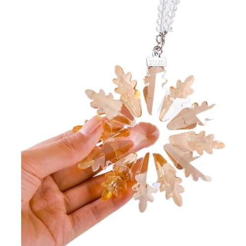 Fantasy Elf Pendant, Crystal Snowflake Christmas Ornaments Annual Collectible