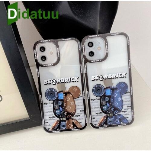 Clear Carton Bear Anime Phone Case For Iphone 12 Mini 11 Pro Xs MAX XR X 6 7 8 Plus SE Silicone Soft Cute Phone Cover Funda