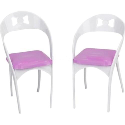 Detachable Bowknot Chairs Toy Lovely Kids Doll House DIY Accessories Decoration