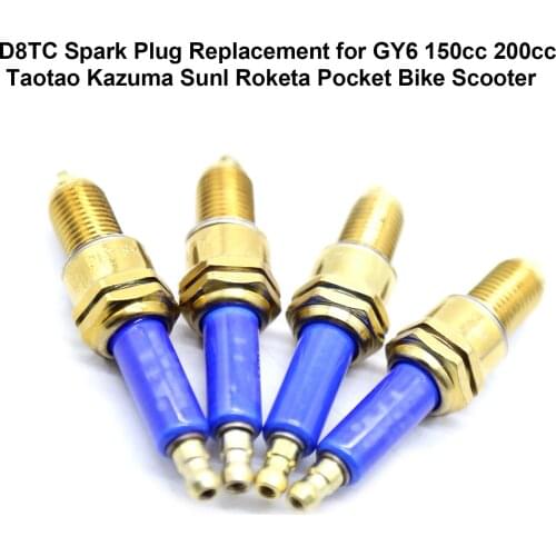 D8TC Spark Plug Replacement for Taotao Kazuma Sunl Roketa Pocket Bike Scooter GY6 150cc 200cc Car accessories