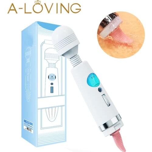 Female Big Magic Wand AV Stick G Spot Clitoris Stimulator Body Massager Vibrator Huge Dildos Charging Sex Toys for Women