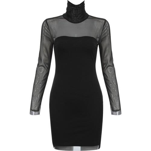 Elegant New Bandage Dress Bodycon Women Dress Spring Autumn Long Sleeve Office Lady Dress Celebrity Woman Clothes