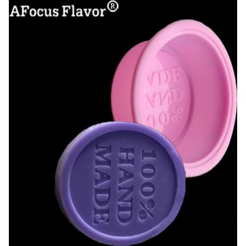 1 Pc DIY Handmade Soap Silicone Mold Hundred Percent Natural Round Chocolate Cake Pastry Kitchen Prototyping Tool Cookie Cutter