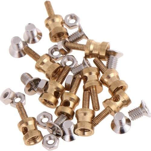 10Pcs Brass Linkage Stopper for 2.1mm Pushrod Connector for RC plane Model Suitable for D1.8/D1.9/ D2.0mm