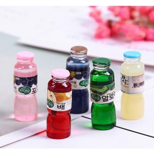 10Pcs Charms for slime Juice Drink Bottle Resin Plasticine Beads Making Supplies Lizun DIY Slime Accessories model tool for Kids
