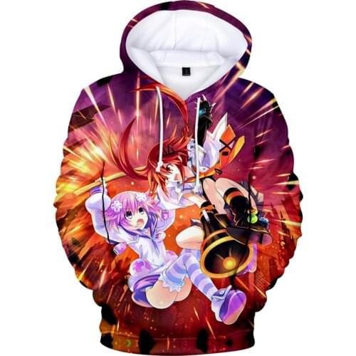 2021 Classic 3D Game Hoodie Hyperdimension Neptunia Neptune Nepgear Hoodies Cosplay Costume Spring Autumn Men Women kids Hooded