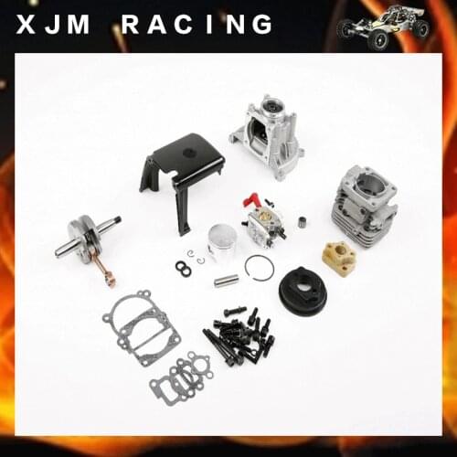4 Bolt 32cc Upgrade 36cc Cylinder Kit with Walbro 1170 Carburetor for 1/5 HPI ROFUN ROVAN BAJA LOSI 5IVE T Rc Car Engines Parts