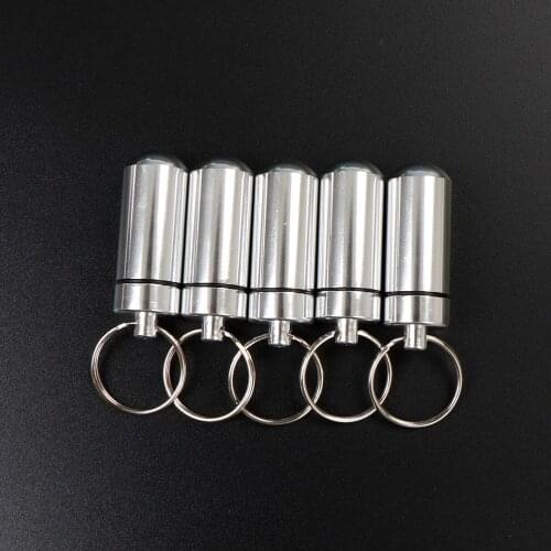 5PCS Waterproof pill Holder box Aluminum Medicine Drug Bottle 10g 48*17mm