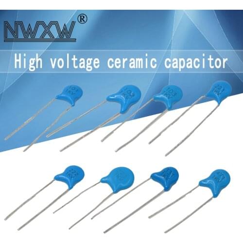 50pcs/lot 1KV 2KV 3KV high voltage ceramic capacitor 101/221/471/681/102/152/222/332/472/103/223 470PF 560pf 1nf 10NF