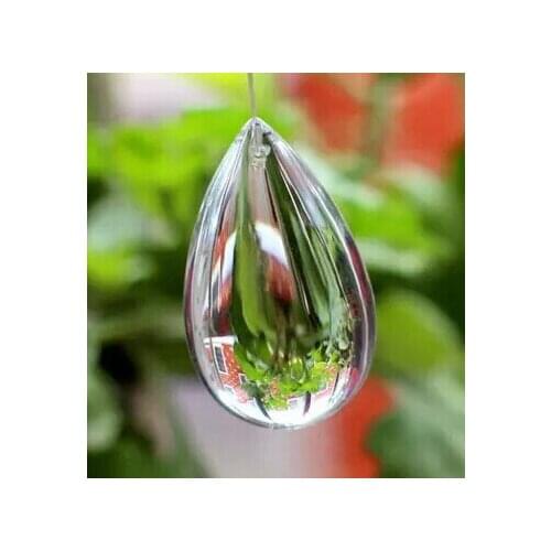 500pcs/lot, 38mm crystal prism droplet oval glass suncatcher trimming prism lighting parts free shipping