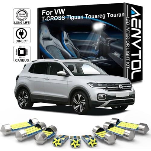 AENVTOL Canbus For Volkswagen VW TCROSS C11 Tiguan 5N AD1 Touareg 7L 7P Touran 1T1 1T2 1T3 5T1 Auto LED Interior Lights Kits