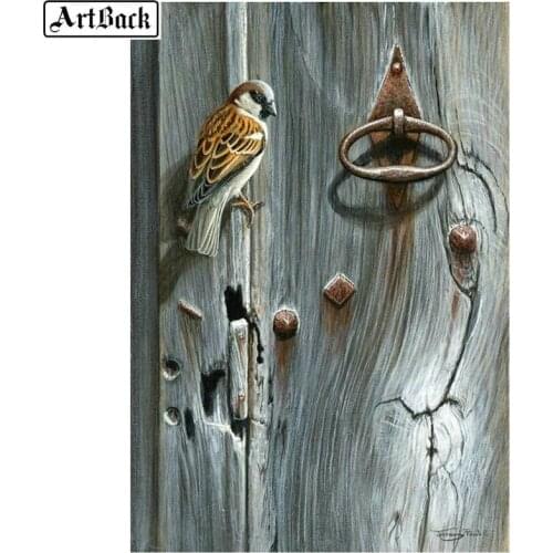 ArtBack 5d diy diamond painting bird sparrow pattern full square drill 3D diamond mosaic resin diamond embroidery wall sticker