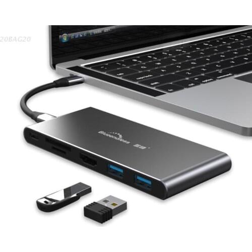 Blueendless M.2 Hub 6in1 USB3.1 Type C HDD Case Docking Station 2in1 Box