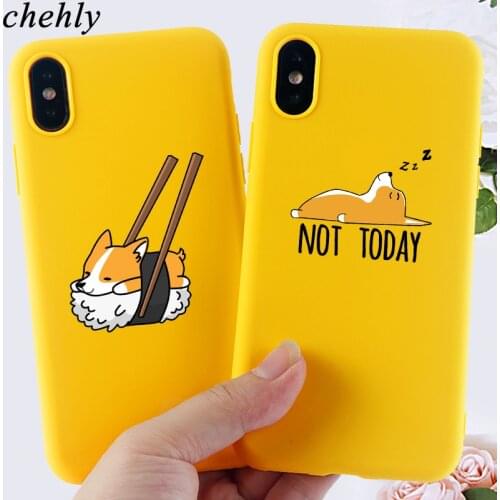 Cute Corgi Phone Case for IPhone 6s 7 8 11 12 Plus Pro Mini X XS MAX XR SE Cases Soft Silicone Fitted Phone Accessories Covers