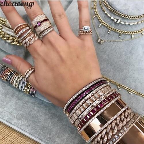 Choucong Top Dubai Punk Cross Promise Ring 925 sterling Silver AAAAA cz Statement Party Wedding Band Rings For Women men Jewelry