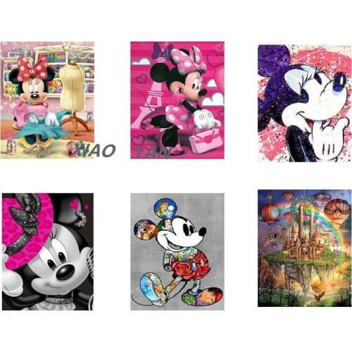 DISNEY Diamonds Painting Cartoon Mickey Series Decor Diamond Rhinestone Embroidery Cross Stitch Home Decoration Christmas Gift