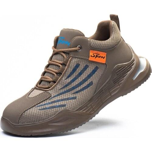 FJ06 Indestructible Shoes Men Safety Work Shoes with Steel Toe Cap Puncture-Proof Boots Lightweight Breathable Sneakers