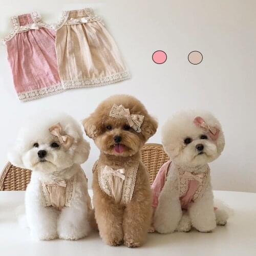 Cotton Dog dresses for small dogs Sweet Comfortable Dog Clothing Puppy Vestidos Para Perritas Cute Pet Short Skirt for Chihuahua