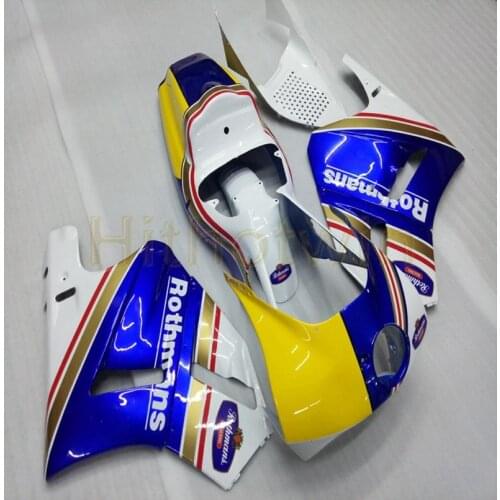 Custom motorcycle article for VFR400R NC35 V4 1994 1995 1996 motor Fairing+Botls+blue yellow M2