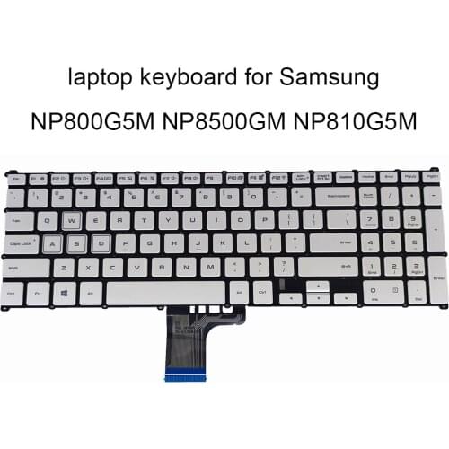 US English laptop keyboard for Samsung NP800G5M 800G5M 8500GM 810G5M BA59-04248A computers keyboards 9Z.NARSN.D01 NSK-MSDSN