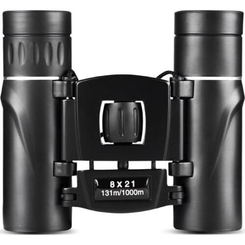 8x21 Compact Zoom Binoculars Lanterns For Hunting Night Long Range Folding HD Powerful Mini Telescope Bak4 FMC Optics
