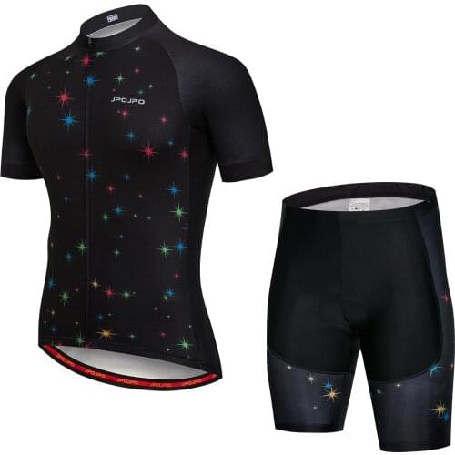 JPOJPO Summer Cycling Jersey Sets Men Bicycle Clothing Wear Mtb Ropa ciclismo Pro bike Team Outdoor bicycle jersey set