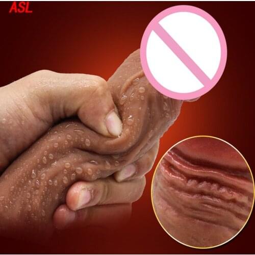 Skin Realistic Dildos Huge Silicone Dick Penis Strong Suction,Female Masturbator Cock Strap-on Erotic Adult Sex Toys For Women