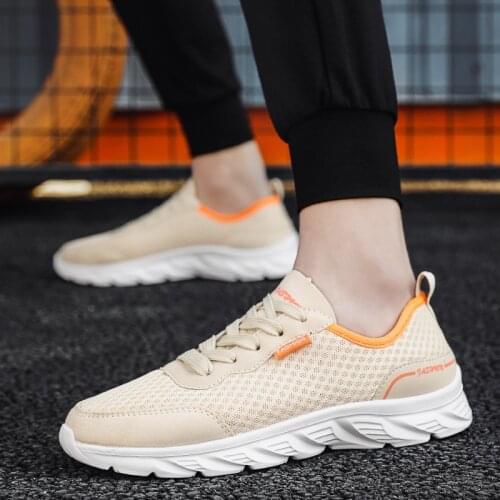 Lightweight mesh breathable shoes men sneakers 2021 fashion lace up casual summer sports shoes male plus size