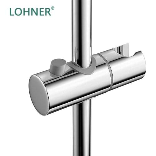 Lohner Bathroom Accessories Universal ABS Plastic Shower Slide Rail Bar Holder Adjustable Clamp Holder Bracket Replaceme