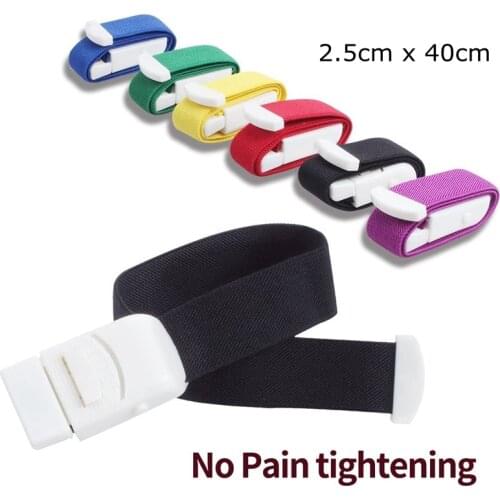 Multi-color Medical Elastic ABS Tourniquet Quick Slow Release Paramedic Sport First Aid Emergency Tourniquet Buckle 2.4*40cm
