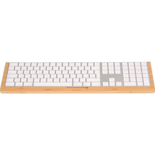 SAMDI Keyboard Stand Bamboo Keyboard Tray Dock Holder Replacement Keyboard Trays Keyboard Holders for Apple IMac