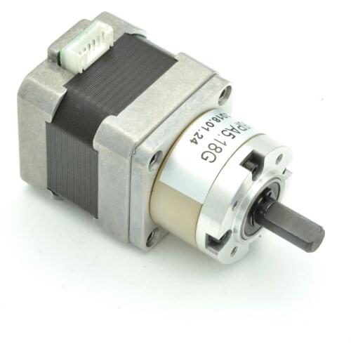 Geared Nema17 40mm Stepper Motor Size 36mm Gear Head 5.18:1 Gear Ratio