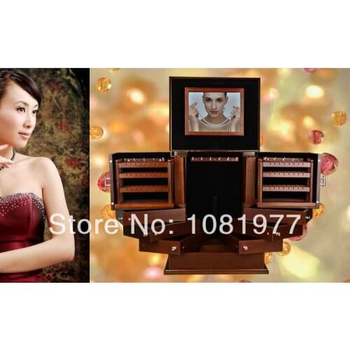 Europe Luxury Wood Jewelry box princess fashion super large jewelry box accessories storage box wedding Girlfriend gift