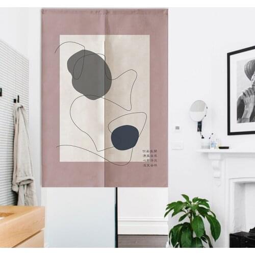 Nordic Door Curtain Split Noren Kitchen Entrance Partition Room Divider Tapestry for Home Caffee Doorway Decorative Drapes
