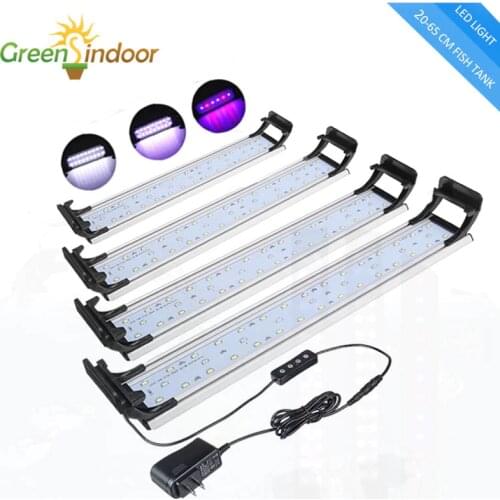 Aquarium Light Fish Tank Lamp For 20-65CM Aquarium Led Lighting Led Indoor Plants Fishing Luminaria RGB With Timer And Dimming