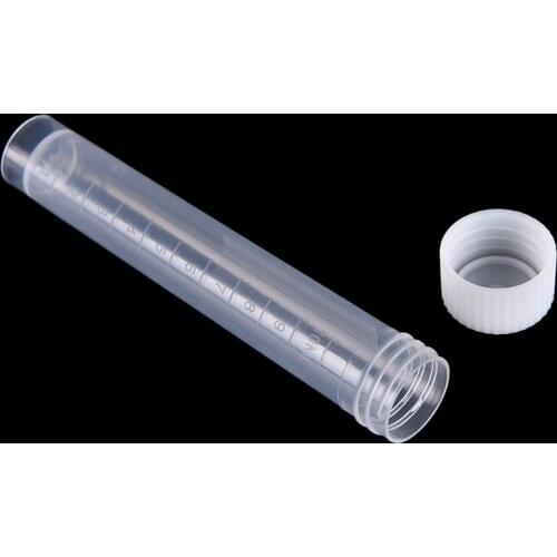 TUANTUAN 20pcs 10ml Lab Plastic Frozen Test Tubes Vial Seal Cap Container for School Laboratory Educational Suppy