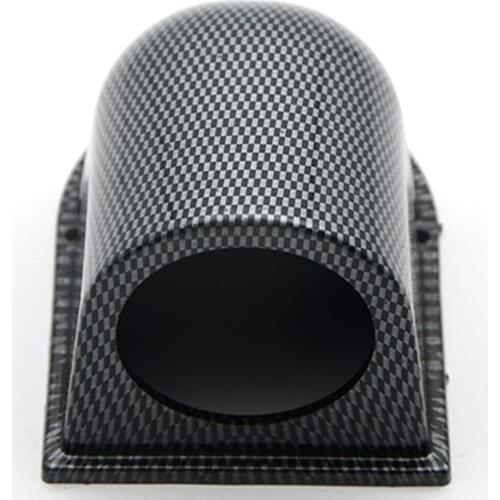 DRAGON GAUGE Universal Carbon 52mm Single Hole Dash Gauge Pod Mount Holder For Car Gauge