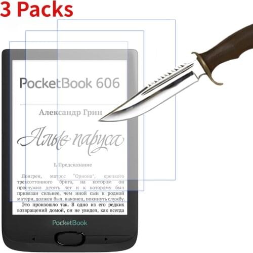 3 Packs 6 inch Tempered Glass Film Screen display Protector for pocketbook 606 PB606 Ebook reader Ereader